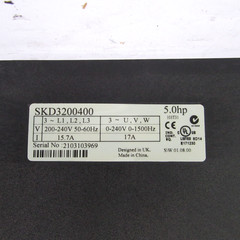 Emerson Commander SK SKD3200400 5.0HP INVERTER DRIVE T12-D8