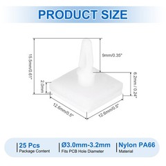 25Pcs Adhesive PCB Spacer Support Height 0.24″ Fits PCB Hole Dia 3mm to 3.2mm