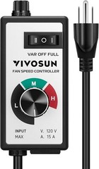 VIVOSUN 1500W Variable Speed Controller Electric Motor AC 120V for Inline Fan