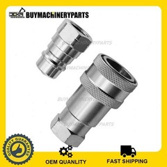 New 3/8 Body x 3/8 NPT Hydraulic Quick Connect Coupler Poppet Pioneer