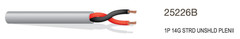 West Penn Wire 25226B – premium 14 AWG 2-conductor stranded copper plenum 1000′