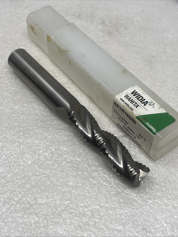 5/8” Hanita Widia Carbide 3 Flute Roughing End Mill, Extra Length, 5” OAL