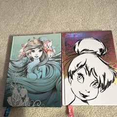 Disney Ariel & Tinker Bell Illustrated Blank Journals Cardboard Cover