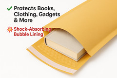 All Sizes Kraft Bubble Mailers – Padded Envelopes #000 to #7 (10–1000 Pack)
