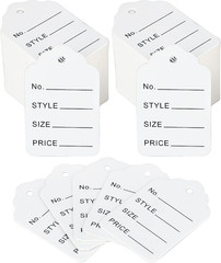Jijacraft 1000Pcs Price Tags, White Clothing Tag for Retail, Small Kraft Paper T
