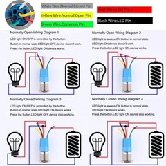 Latching Push Button Power Switch 16mm 12V LED ON OFF Waterproof Stainless Steel