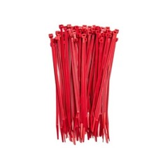 100-Pack 8” Red Nylon Zip Ties, 75 lb | Heavy Duty Cable Ties | USA Stock