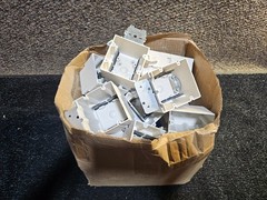 (QTY 18) Allied Moulded 2300, 2 Gang New Work Fiber Box, Nail On, 32,5 CU IN