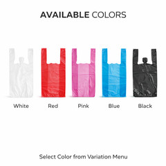 1/10 T-Shirt Bags 8x4x15 Medium-Duty 0.55 Mil Grocery Plastic 50–3000 Bulk