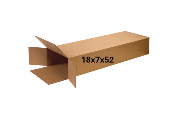 18″ x 7″ x 52″ CARDBOARD BOX – 275 lb – SIDE LOADING – SINGLE GUITAR BOX