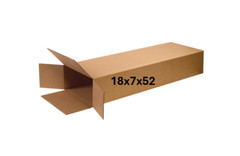 18″ x 7″ x 52″ CARDBOARD BOX – 275 lb – SIDE LOADING – SINGLE GUITAR BOX
