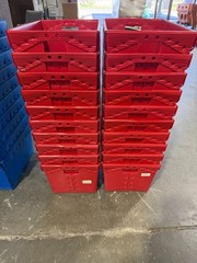 Lot of 20 Corrugated Plastic Postal Mail Type Totes Bin 18.5″L x 13.5″W x 11.5″H