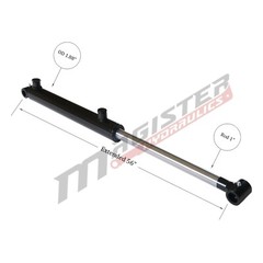 Hydraulic Cylinder Welded Double Acting 1.5″ Bore 24″ Stroke Cross Tube 1.5×24