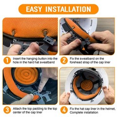 Hard Hat Top Pads and Sweatbands for Safety Helmet, Washable Hard Hat Cooling…
