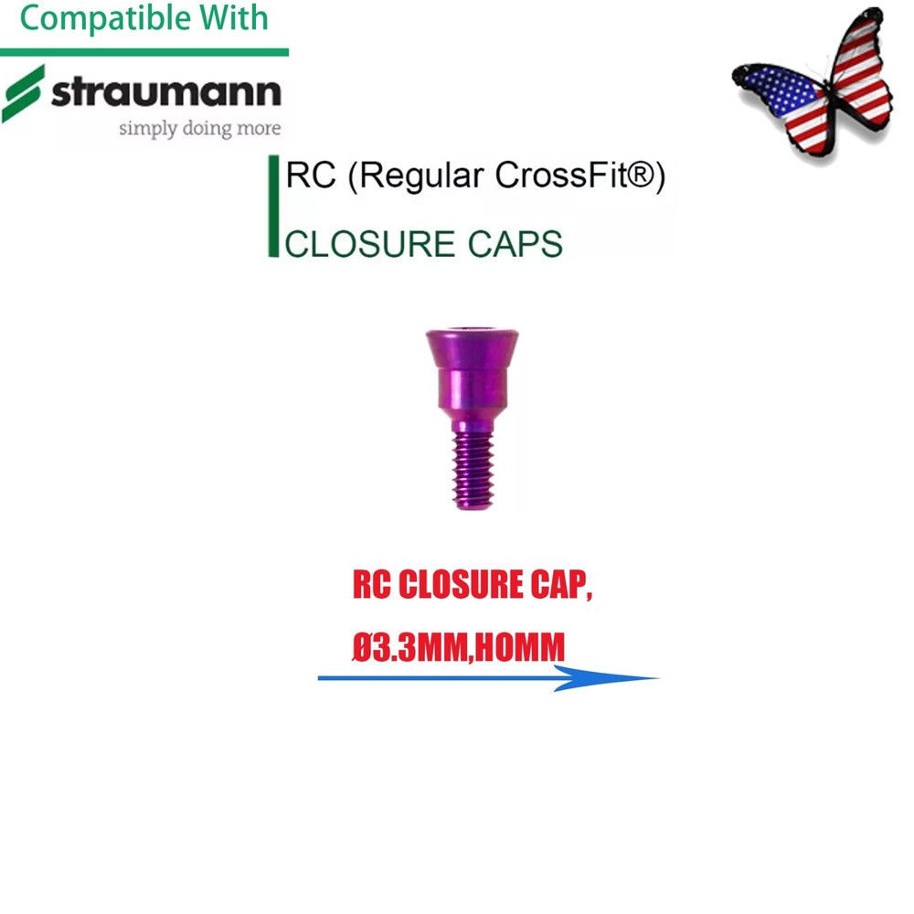 US RC Dental Healing Abutment & Closure Cap Fits Straumann CrossFit BLT Platform