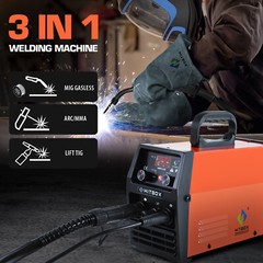 HITBOX 3 in 1 MIG Welder Flux-Core Wire 110V/220V MMA/ TIG/ MIG/ Welding Machine