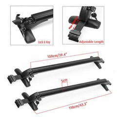 Universal Car Top Luggage Roof Rack Cross Bar 43.3 inch Adjustable Window Frame