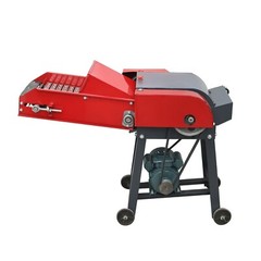 6 Blade Hay Cutter with Conveyor Belt Grass Grinder Corn Wheat 500-1000KG/H 220V