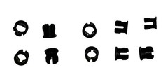 5mm LED Housing, Mounting Clip, LED Holder, RTC51, 10 pcs. per bag.