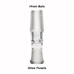 2pcs 14mm male to 10mm female glass adapter