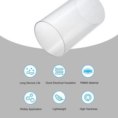 Acrylic Pipe Clear Rigid Round Tube 175mm ID 180mm OD 10″
