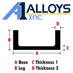 Bimetal Flat Bar .75″ 2″ x 60″ 1/2 Aluminum 1/2 Steel Transition Insert Welding