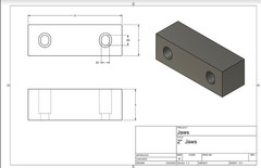 1 set 2x2x6 Aluminum Machined Soft Jaws for 6″ Kurt Vises (2 JAWS) 2 inch