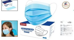 Efficient 3-Ply Blue Disposable Masks – ASTM Level 2, 100 Count, High Filtration