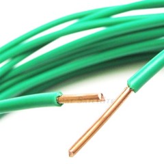 Solid Bare Copper Grounding Wire Green 10 Gauge AWG THHN PVC Jacket