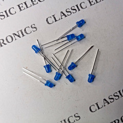 Lot of 3mm Blue Diffused LEDs Dome Lens Bulk