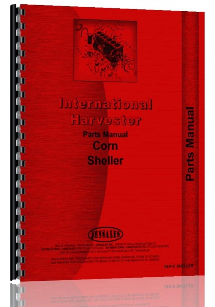 Parts Manual International Harvester Corn Sheller