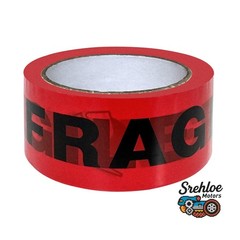 36 Rolls 1.8″ x 100 Yards Red Fragile Tape Black Lettering Box Packing