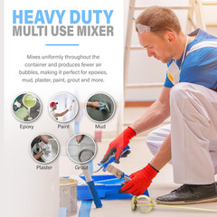 Paint Mixer for Drill, 1-5 Gallon Bucket, Fits Standard Drills, Small Head