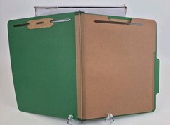 Blue Summit Supplies Pressboard Classification Folders Green 10 Pack Dividers
