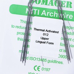 1×Dental Orthodontic Lingual Heat Thermal Activated Round Arch Wires 012 Upper