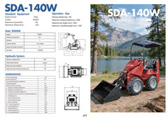 AGT SDA-140W Mini Skid Steer 0.8Ton Compact Wheel Loader Ride-on RATO Engine EPA