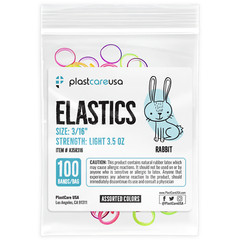 2000 Assorted Color Light 3.5 Oz 3/16″ Rabbit Latex Elastic Rubber Bands Braces