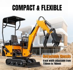 FREE SHIP&UNLOAD Mini Excavator 1Ton Excavator 13.5hp B&S Gas EPA Engine