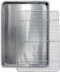 Baking Pan & Cooling Rack Set | 13×18 Inch, Commercial Grade