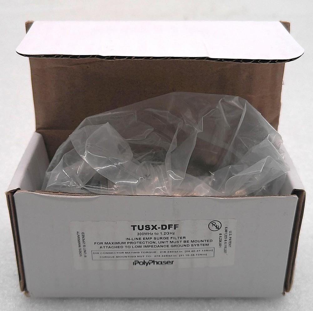 NEW POLYPHASER TUSX-DFF IN-LINE EMP BULKHEAD COAXIAL SURGE PROTECTOR