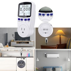 Electricity Usage Monitor Plug Power Watt Voltage Amps Meter Energy Saving 8Mode