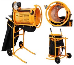 360W Foldable Electric Rotary Soil Sieve Machine Steel Screen Aperture 11MM 20MM