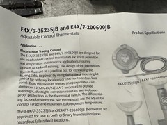 Thermon Adjustable Control Thermostat E4X7-35235JB
