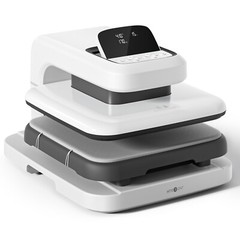 HTVRONT Auto Heat Press 2-Digit 15×15 in Plate T Shirt Printing Machine White
