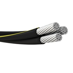 250′ Erskine 6-6-6 Triplex Aluminum URD Direct Burial Cable (70 Amp) 600V