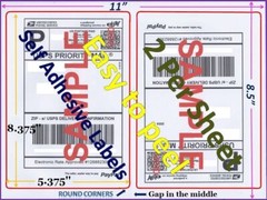 Wing Office – 200 – Shipping Labels – 8.375″ x 5.375″ – Self Adhesive – USA Made