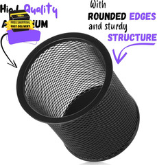 – Mesh Pen Holder, 3Pcs, Pen Holder, Pencil Cup Holder | Black Pen Holder, Pen C
