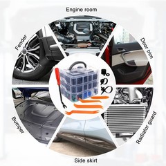1105PCS Car Retainer Auto Fasteners Body Plastic Trim Clips Pin Rivet Bumper Kit