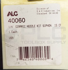 NEW SEALED ALC 40060 1/4″ CERAMIC NOZZLE KIT SIPHON
