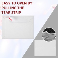 7″ x 5.2″ Rigid Envelopes, 300GSM Thickened White 5×7 Seal Mailers, Stay Flat…